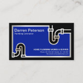 Opvallend zilverpijpje met blauw overstromingswate visitekaartje (Voorkant)