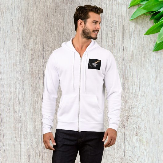 Opvallend zwart elektrisch gitaar muziekinstrument hoodie