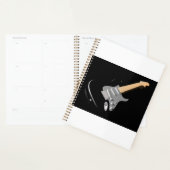 Opvallend zwart elektrisch gitaar muziekinstrument planner (Display)