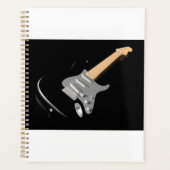 Opvallend zwart elektrisch gitaar muziekinstrument planner (Voorkant)