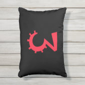 Opvallend zwart en rood "3" ontwerp buitenkussen (Voorkant (verticaal))