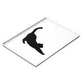 Opvallend zwart kat Silhouette Notitieboek (Linkerzijde)