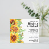 Opvallend zwart met zonnebloemen Weddenschap (Staand voorkant)