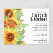 Opvallend zwart met zonnebloemen Weddenschap (Voorkant)