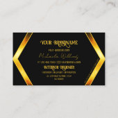 Opvallend zwart Oranje stijlvol met Logo Visitekaartje (Achterkant)