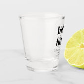 Opvallend zwart-wit moderne 50ste verjaardag aange shot glas (Links)