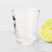 Opvallend zwart-wit moderne 50ste verjaardag aange shot glas (Rechts)