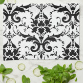 Opvallend zwarte en witte keukenhanddoek van Tea (Gevouwen)