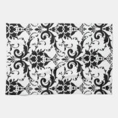 Opvallend zwarte en witte keukenhanddoek van Tea (Horizontaal)