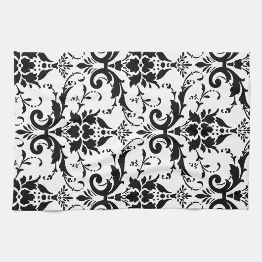 Opvallend zwarte en witte keukenhanddoek van Tea (Horizontaal)