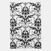 Opvallend zwarte en witte keukenhanddoek van Tea (Verticaal)