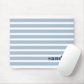 Opvallende Aangepaste Naam Stofblauw Strepen Perso Muismat