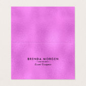 Opvallende achtergronden voor warm roze vormgeving visitekaartje (Buitenkant ongevouwen)