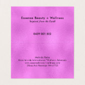 Opvallende achtergronden voor warm roze vormgeving visitekaartje (Binnenkant ongevouwen)