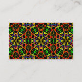 Opvallende Afrikaanse kleuren Tribal Style Pattern Visitekaartje (Achterkant)