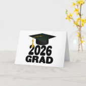 Opvallende afstudeerhoed Klasse van 2026 Afstudere Kaart (Gele Bloem)