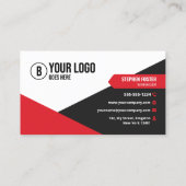 Opvallende autodealer autoverhuur visitekaartje (Achterkant)