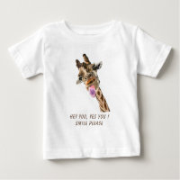 Opvallende baby T-shirt giraf