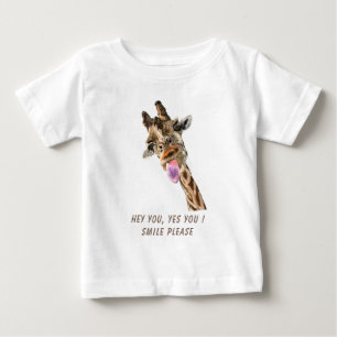 Opvallende baby T-shirt giraf