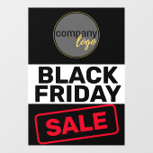 OPVALLENDE BLACK FRIDAY SALE RED BUSINESS LOGO RAAMSTICKER (Vel)