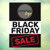 OPVALLENDE BLACK FRIDAY SALE RED BUSINESS LOGO RAAMSTICKER (Vel 3)