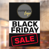 OPVALLENDE BLACK FRIDAY SALE RED BUSINESS LOGO RAAMSTICKER (Vel 2)
