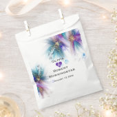 Opvallende Blauwgroen Paarse Abstracte ventilator Bedankzakje (Geknipt)