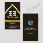 Opvallende Brick Wall Gold Home Builder - construc Visitekaartje (Voorkant / Achterkant)