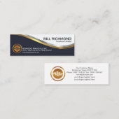 Opvallende Bright Gold Silver-investeringsgolven Mini Visitekaartje (Voorkant / Achterkant)