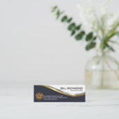 Opvallende Bright Gold Silver-investeringsgolven Mini Visitekaartje (Staand voorkant)