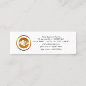 Opvallende Bright Gold Silver-investeringsgolven Mini Visitekaartje (Achterkant)