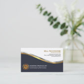 Opvallende Bright Gold Silver-investeringsgolven Visitekaartje (Staand voorkant)
