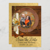 Opvallende bruiloft foto Opslaan datum Save The Date (Voorkant / Achterkant)