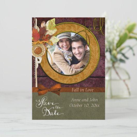 Opvallende bruiloft foto Opslaan datum Save The Date (Staand voorkant)