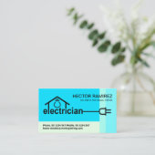 Opvallende bulkbedrading van blus-elektronica visitekaartje (Staand voorkant)