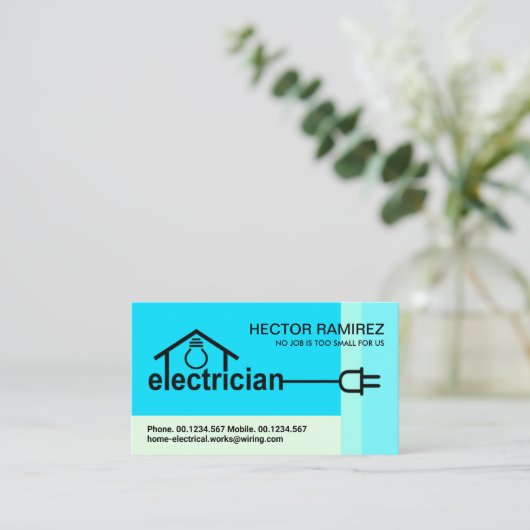 Opvallende bulkbedrading van blus-elektronica visitekaartje (Staand voorkant)