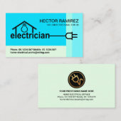 Opvallende bulkbedrading van blus-elektronica visitekaartje (Voorkant / Achterkant)