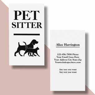 Opvallende businesscards voor huisdieroppas visitekaartje