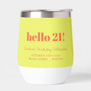 Opvallende Chartreuse Oranje 21e Verjaardag Custom