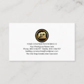 Opvallende Creatieve Bouw Gebouw Signage Visitekaartje (Achterkant)