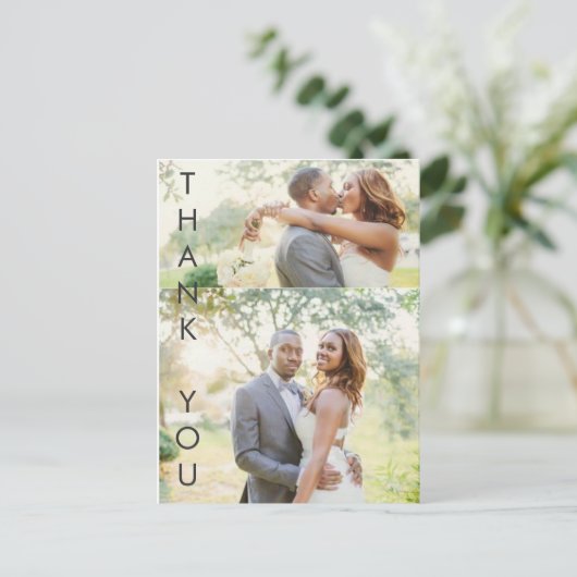 Opvallende dank briefkaart (Staand voorkant)