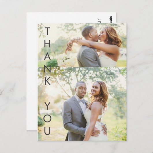 Opvallende dank briefkaart (Voorkant / Achterkant)