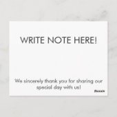 Opvallende dank briefkaart (Achterkant)