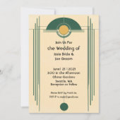 Opvallende deco gele zon bruiloft uitnodiging (Voorkant)