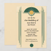Opvallende deco gele zon bruiloft uitnodiging (Voorkant / Achterkant)