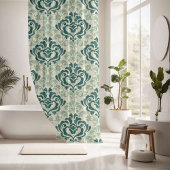 Opvallende decoratieve Green Harmony Damask Douchegordijn