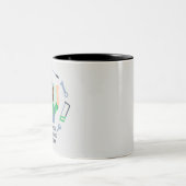 Opvallende Design van technici Tweekleurige Koffiemok (Center)