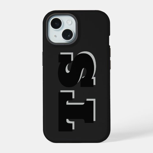 Opvallende eerste letters Persoonlijke iPhone 15 H Case (Achterkant)