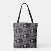Opvallende elegantie: monochrome muze Canvas tas (Achterkant)