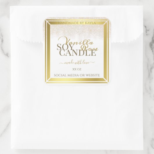 Opvallende etiketten op productverpakkingen: wit e (Tas)